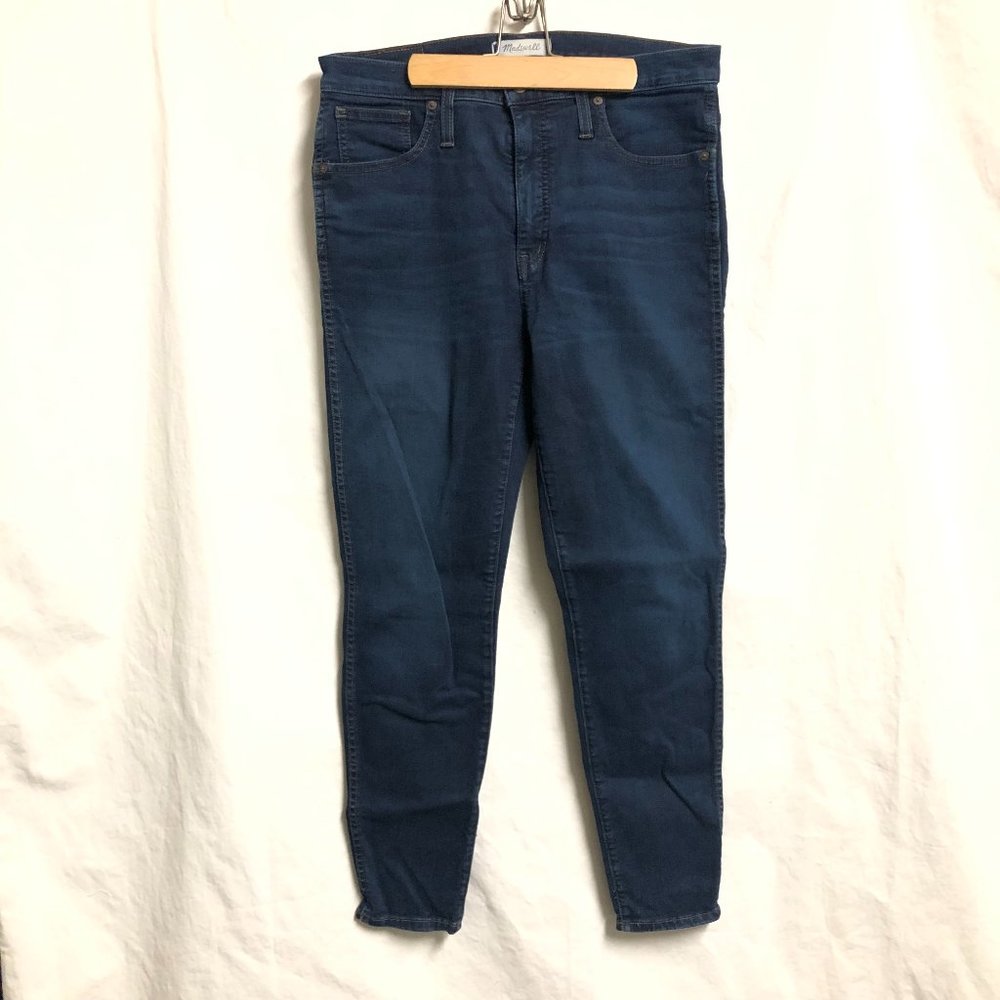 Madewell dark wash jeans, 10" high-rise skinny, size 30